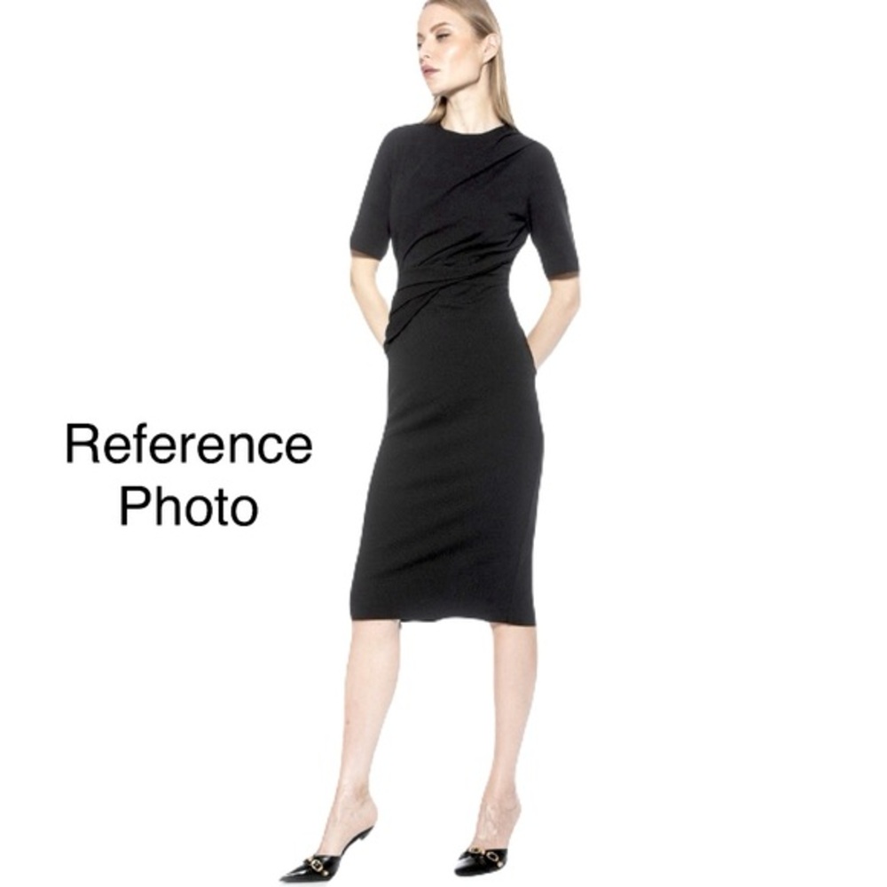 NWT Maggy London Short Sleeves Pleated Sheath Dress